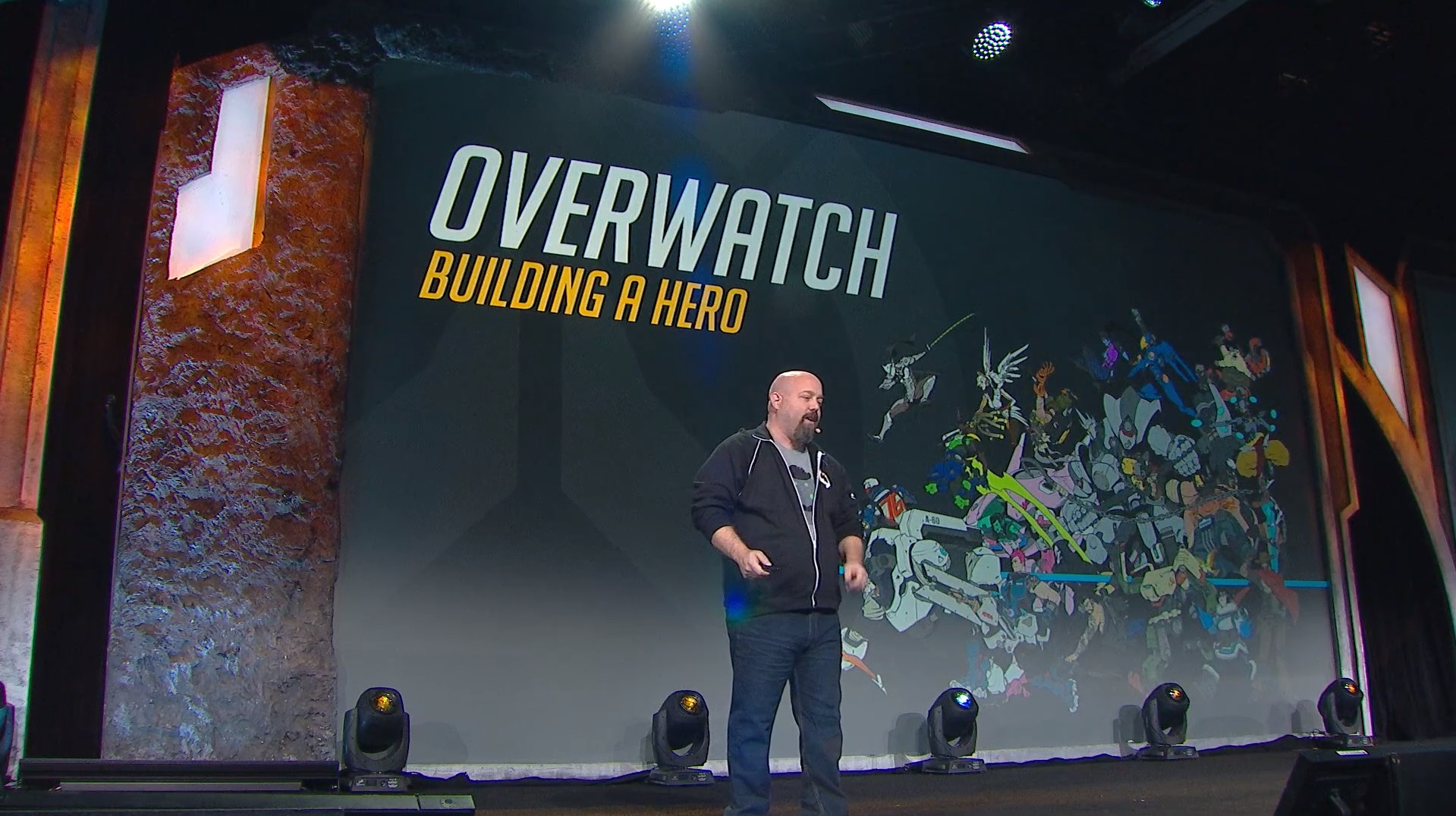 Photo de la conférence Overwatch : concevoir un héros de la BlizzCon 2018.